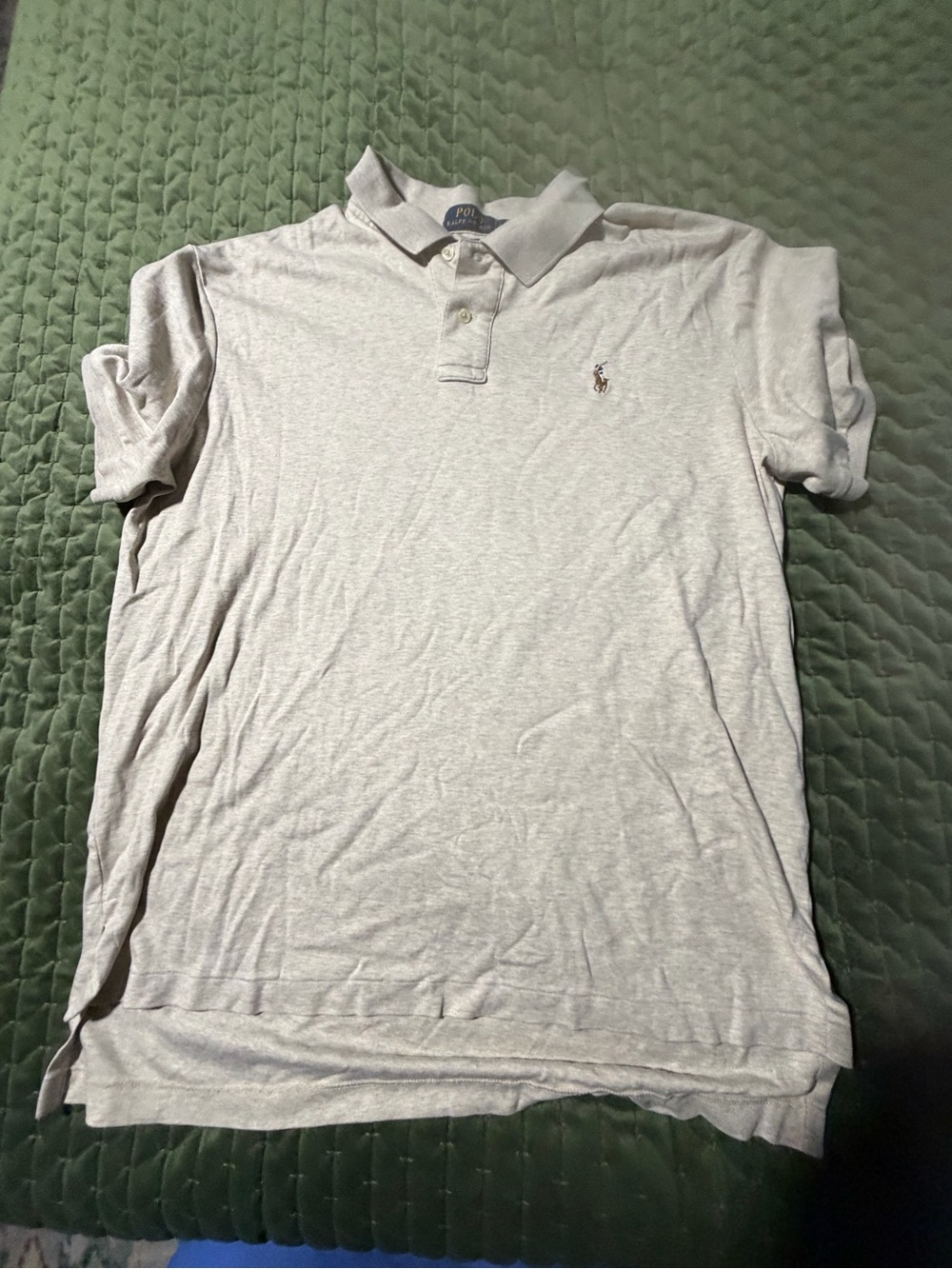 Polo Ralph Lauren gray short sleeve polo shirt size large